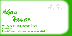 akos haser business card
